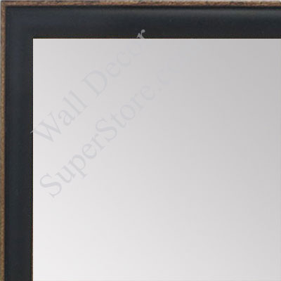 MR1569-12 Black With Top Outside Distressed Accent Very Small Custom Wall Mirror - Custom Bathroom Mirror