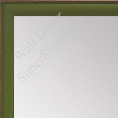MR1569-6 Light Green With Top Outside Distressed Accent  Very Small Custom Wall Mirror -  Custom Bathroom Mirror