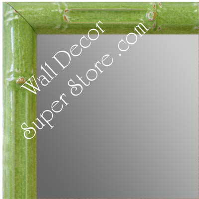 MR1612-3   Green Enamel Bamboo Custom Mirror
