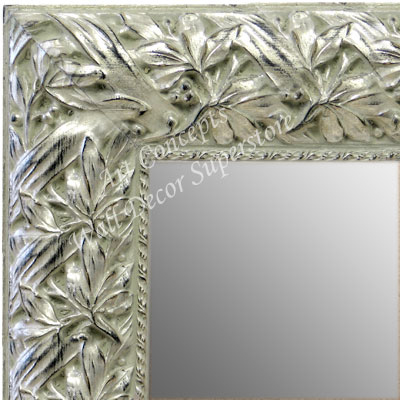 MR1624-2  Silver with Black / Design | Custom Wall Mirror