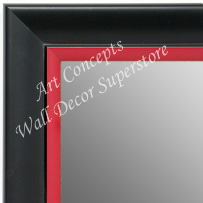MR1690-4 | Black / Red | Custom Wall Mirror