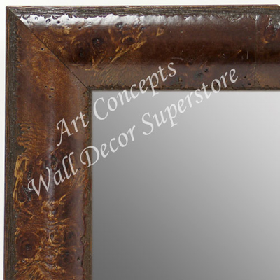MR1693-3 | Dark Maple Burl Moulding | Custom Wall Mirror | Decorative Framed Mirrors | Wall D�cor