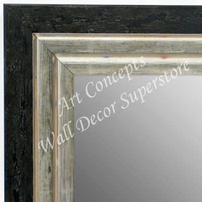 MR1721-2 | Distressed Black / Silver | Custom Wall Mirror | Decorative Framed Mirrors | Wall D�cor