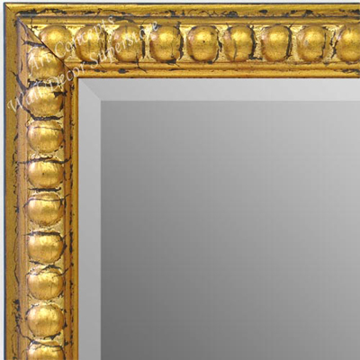 MR1747-3 | Distressed Gold Leaf Beads | Custom Wall Mirror | Decorative Framed Mirrors | Wall D�cor
