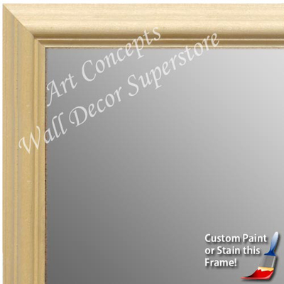 MR1752-1 | Unfinished Wood Frame | Unfinished Natural Wood Moulding - Paint or Stain | Custom Wall Mirror