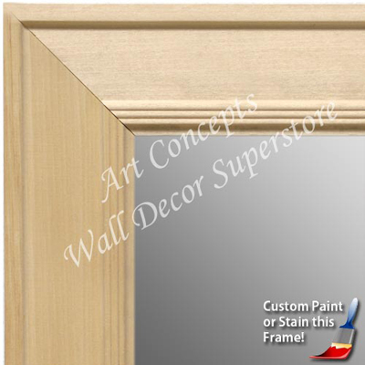 MR1751-1 | Unfinished Wood Frame | Unfinished Natural Wood Moulding - Paint or Stain | Custom Wall Mirror