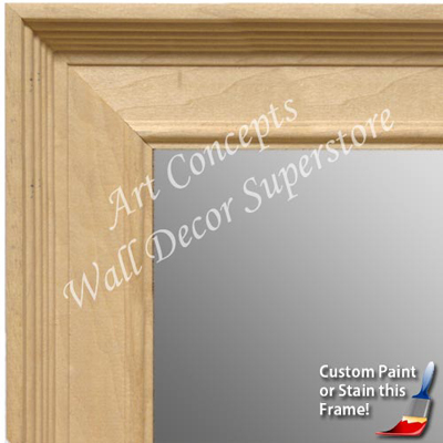 MR1761-1 | Unfinished Wood Frame | Unfinished Natural Wood Moulding - Paint or Stain | Custom Wall Mirror