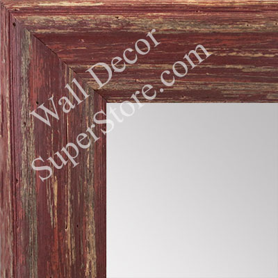 MR1880-2 Deep Distressed Rustic Red - Large Custom Wall Mirror Custom Floor Mirror