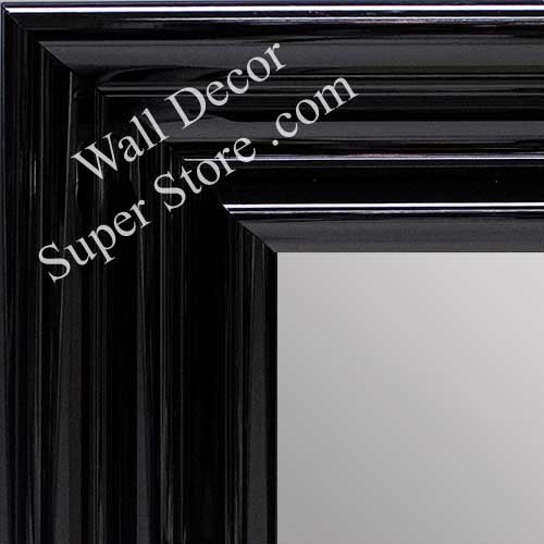 MR1960-8 Extra Large Gloss Black Scoop Style Custom Mirror