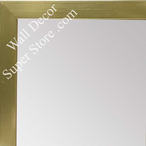 MR1962-4 Very Small Brushed Gold Flat 3/4" Wide Modern Custom Framed Mirror