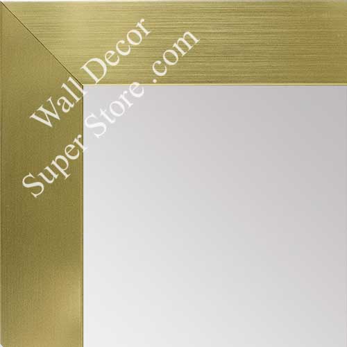 MR1962-9 Brushed Gold Flat 1 1/2" Wide Modern Custom Framed Mirror