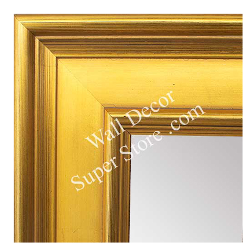 MR1965-1 Extra Large Distressed Gold 3 1/4 " Wide Custom Mirror