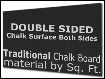 MT109 Double Sided Frameless Traditional Chalk Board Material by the SQ FOOT - Non Magnetic Chalkboard Panels Cut To Size