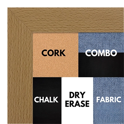 BB1214-1 Natural - 1.38 Inch Wide - Custom Cork Chalk Dry Erase