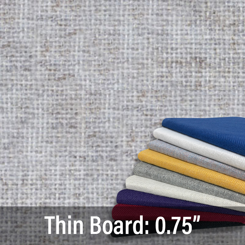 FW850-25 Light Silver- Thin Profile: Thick Textured - 6 Colors - Push Pins or Hook and Loop - Up to 60" X 40"