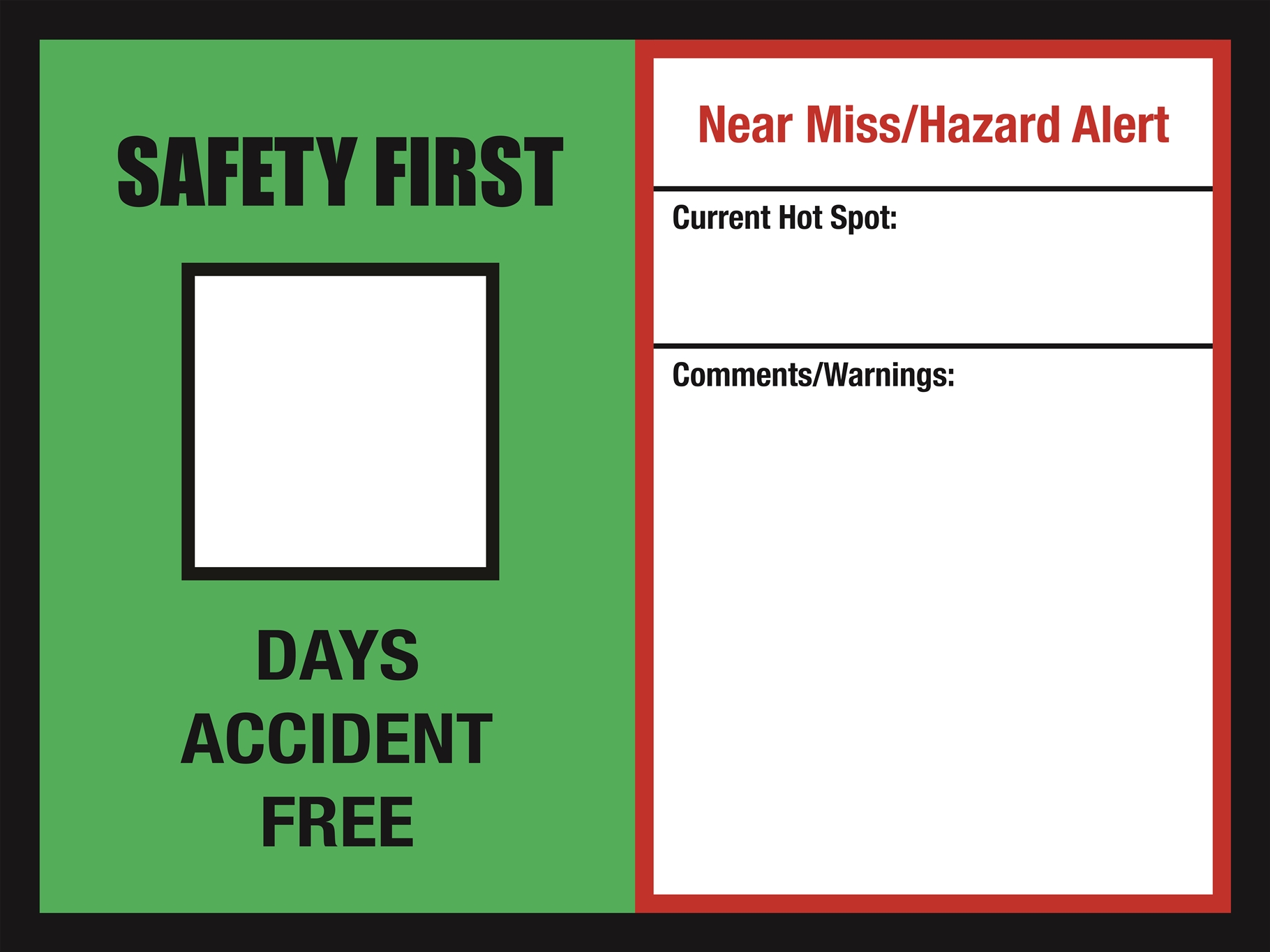 SB800 - 36"x48" Custom Safety Board with Header