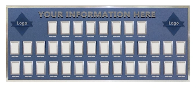CC300-5 - 96" x 48 Small Photo Frames  - Chain of Command Board 