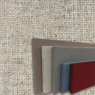 FW800-08 Opal - Frameless Fabric Wrap Cork Bulletin Board - Classic Hook And Loop Velcro