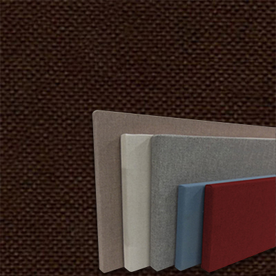 FW800-24 Chocolate Brown - Frameless Fabric Wrap Cork Bulletin Board - Classic Hook And Loop Velcro