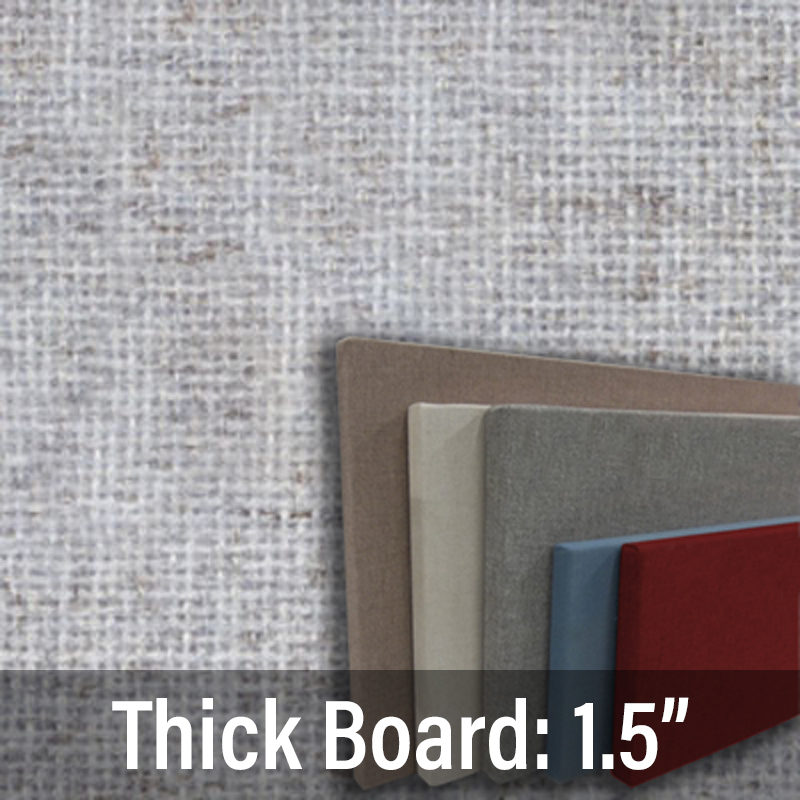 FW800-25 Light SIlver- Frameless Fabric Wrap Cork Bulletin Board - Classic Hook And Loop Velcro