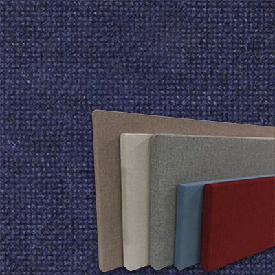 FW800-44 Blue Plum - Frameless Fabric Wrap Cork Bulletin Board - Classic Hook And Loop Velcro