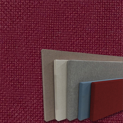 FW800-57 Deep Burgundy- Frameless Fabric Wrap Cork Bulletin Board - Classic Hook And Loop Velcro