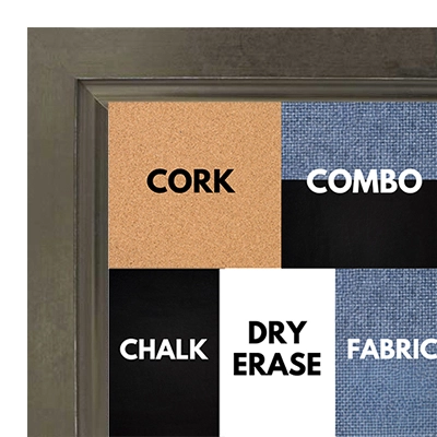 BB1010-5 Black Hammered Square With Swan Lip - Cork, Chalk, Dry Erase, Combo, Fabric Wrap 