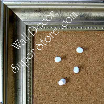 BB116-2 Distressed Silver Leaf With Black Medium To Extra Large Custom Cork Chalk Or Dry Erase Board