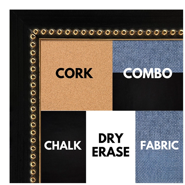 BB1206-5 Black  - 0.75 Inch Wide - Custom Cork Chalk Dry Erase