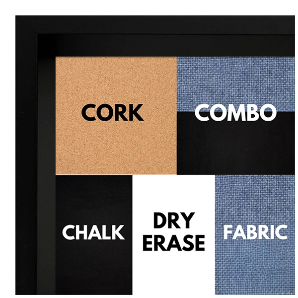BB1212-9 Black - 0.69 Inch Wide - Custom Cork Chalk Dry Erase