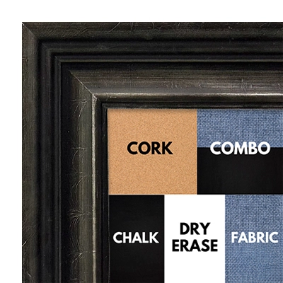BB1238-4 - Dark Silver - 2.8125 Inch Wide - Custom Cork Chalk Dry Erase