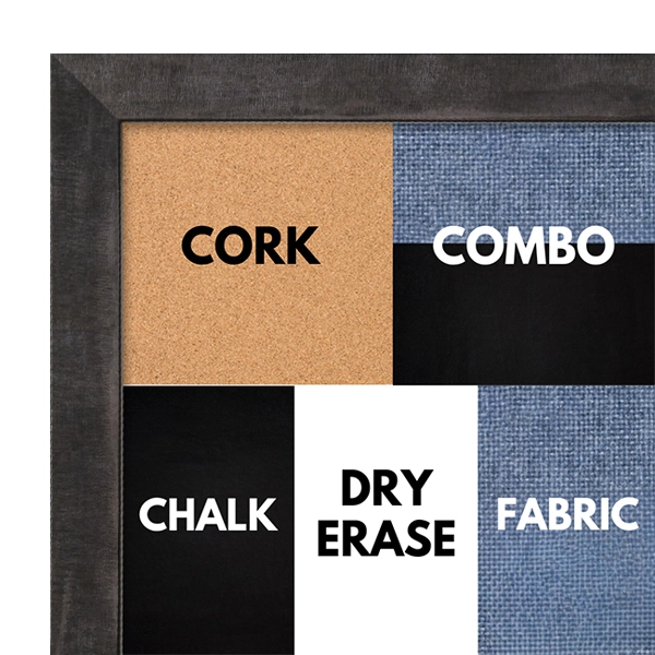 BB1316-1 Distressed Charcoal Black Cap - 0.75 Inch Wide - Custom Cork Chalk Dry Erase