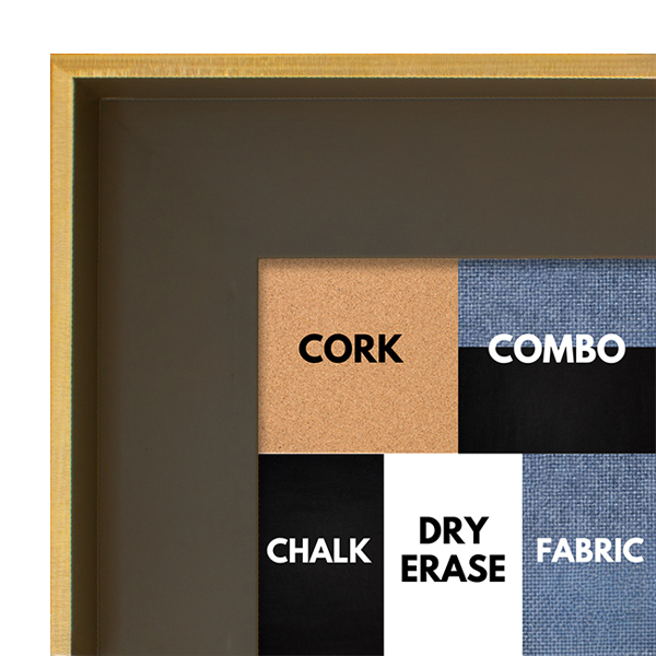 BB1319-3 Mocha & Gold Floater - 1.75" Wide - Custom Cork Chalk or Dry Erase Board