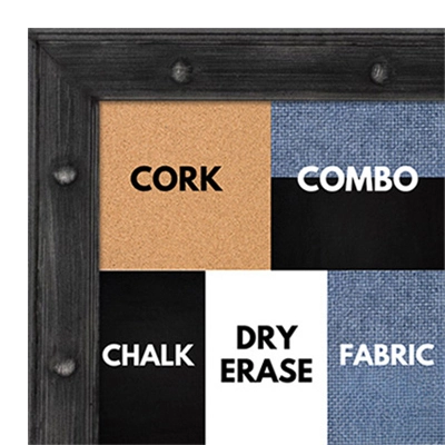 BB1502-4 Vintage Gray with Rivets Small To Medium Custom Cork Chalk or Dry Erase Board