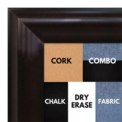 BB1508-1 Espresso Coffee Brown Extra Large Wall Board Cork Chalk Dry Erase