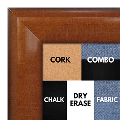 BB1508-2 Pecan Extra Large Wall Board Cork Chalk Dry Erase