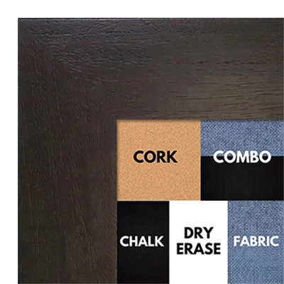 BB1510-1Espresso Coffee Brown Wood Grain Large Custom Wall Boards Chalk Cork Dry Erase