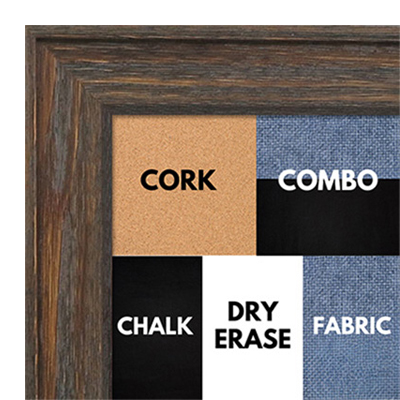 DISC-BB1512-2 Gray Distressed Barnwood - Large Wall Board Cork Chalk Dry Erase
