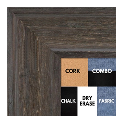 BB1514-3 Walnut Distressed Barnwood - Extra Extra Large Wall Board Cork Chalk Dry Erase