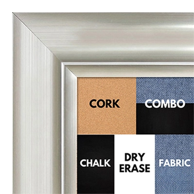 BB1521-10 Silver Extra Large Wall Board Cork Chalk Dry Erase