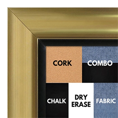 BB1521-3 Gold With Black Trim Extra Large Wall Board Cork Chalk Dry Erase