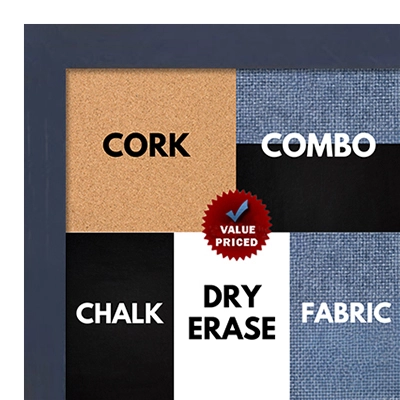 BB1532-5 Distressed Dark Blue - Small Custom Cork Chalk or Dry Erase Board