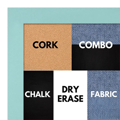 BB1564-16 Soft Blue Small Custom Cork Chalk or Dry Erase Board