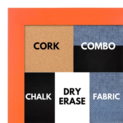 BB1564-3 Orange Small Custom Cork Chalk or Dry Erase Board