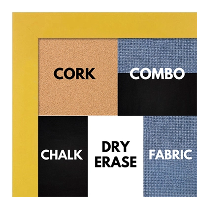 BB1564-4 Yellow Small Custom Cork Chalk or Dry Erase Board