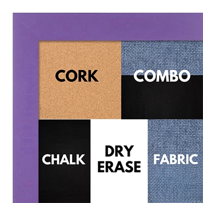BB1564-7 Purple Small Custom Cork Chalk or Dry Erase Board