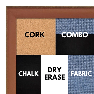 BB1569-4 Small Orange With Top Outside Distressed Accent Custom Cork Chalk or Dry Erase Board