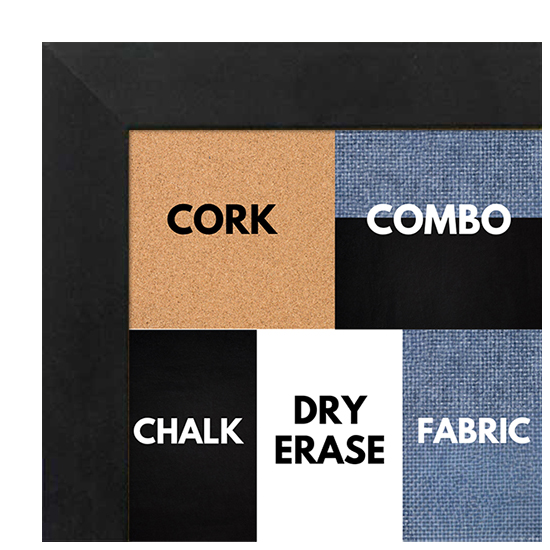 BB1617-5   Brushed Matte Black | Aluminum | Wallboard Corkboard Whiteboard Chalkboard