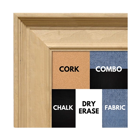 BB1761-1 | Unfinished Wood Frame | Unfinished Natural Wood Moulding - Paint or Stain | Custom Cork Board | Custom Chalk Board | Custom White Dry Erase Board