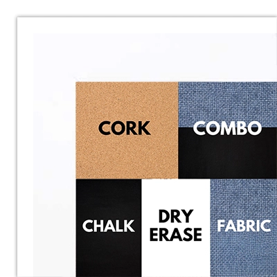 BB1844-8 White Large Wall Board Cork Chalk Dry Erase